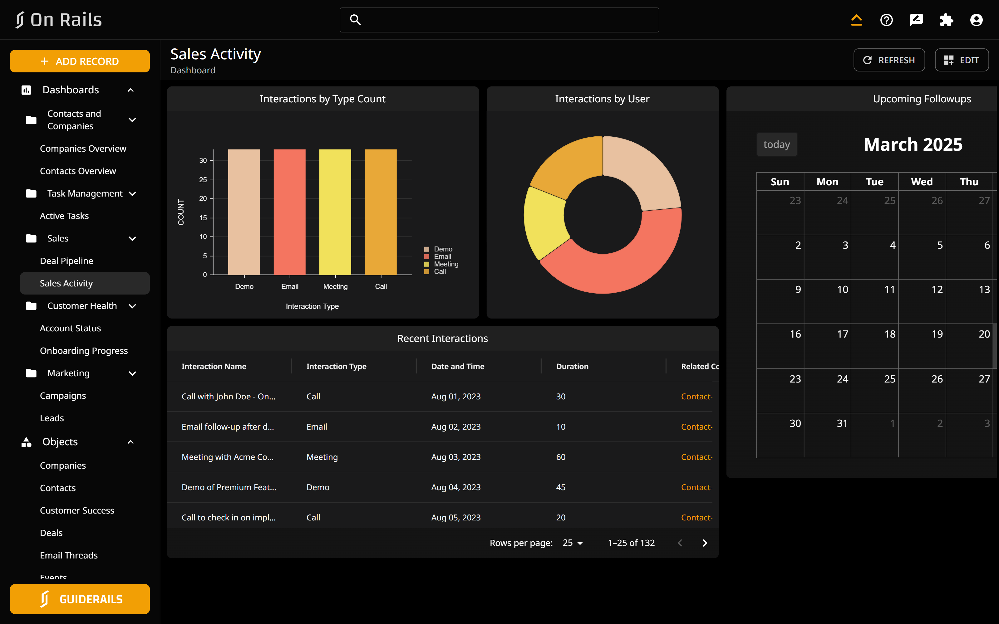Integration screenshot